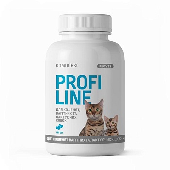 фото вітаміни для кішок в таблетках provet profiline комплекс для кошенят, вагітних та лактуючих кішок, 180 шт