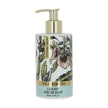 фото крем-мило для рук vivian gray wild flowers luxury cream soap, 250 мл