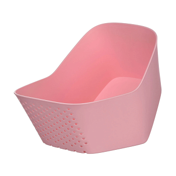фото миска з ситом ardesto fresh пластикова, рожева (ar1601pp)