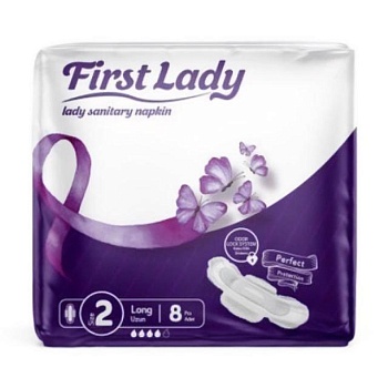 фото гігієнічні прокладки first lady ultra long, розмір 2, 8 шт