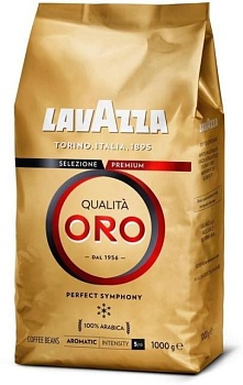 фото кофе lavazza qualita oro (в зернах) 1 кг (dl3808)