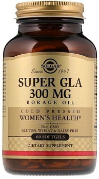 фото solgar super gla borage oil women's health 300 mg солгар масло огуречника бораго 60 капсул