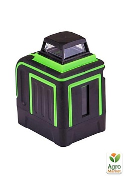 фото рівень лазерний h360 + v, 2 лазерні головки green, 0.2мм / м, 10м, li-ion, сумка тм master tool 30-1906