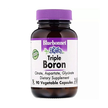 фото дієтична добавка в капсулах bluebonnet nutrition triple boron потрійний бор, 3 мг, 90 шт