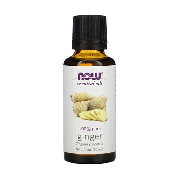 фото ефірна олія now foods essential oil 100% pure ginger імбирна олія, 30 мл