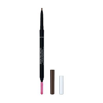 foto олівець для брів rimmel brow pro microdefiner eyebrow pencil 002 soft brown 0.09 г