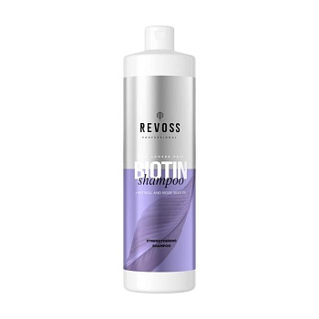 фото зміцнювальний шампунь для волосся revoss professional biotin shampoo, 900 мл