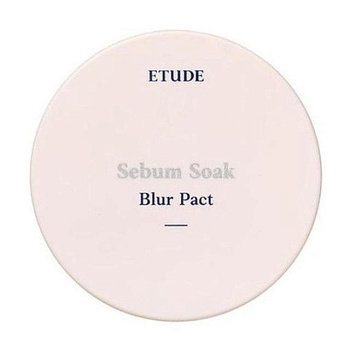 фото матувальна компактна пудра для обличчя etude house sebum soak, blur pact, 9 г