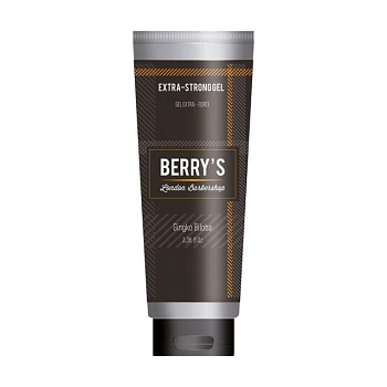 фото гель для волосся чоловічий brelil professional berry's extra-strong gel екстрасильної фіксації, 100 мл