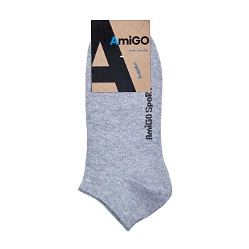 foto шкарпетки чоловічі amigo ss02 спортивні, сірі, розмір 27