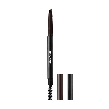 фото олівець для брів im'unny designing eyebrow pencil 01 black brown, 0.3 г