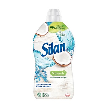 foto кондиціонер для білизни silan naturals coconut water scent & minerals, 58 циклів прання, 1.45 л
