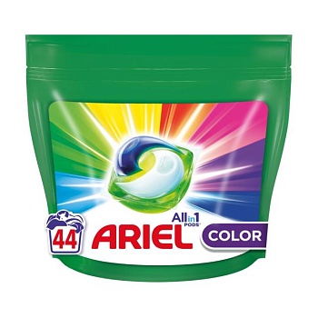 фото капсули для прання ariel pods all-in-1 color, 44 цикли прання, 44 шт