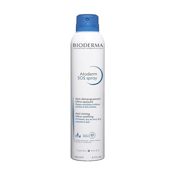 фото спрей для обличчя bioderma atoderm sos spray anti-itching ultra-soothing, 200 мл