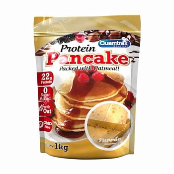 foto харчова добавка замінник їжі quamtrax protein pancake шоколадний бісквіт, 1 кг