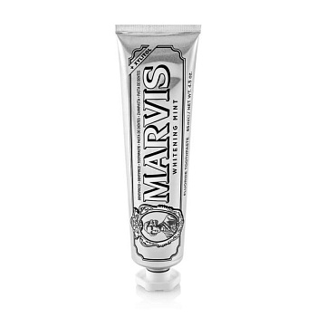фото відбілювальна зубна паста marvis whitening mint зі смаком м'яти, 85 мл