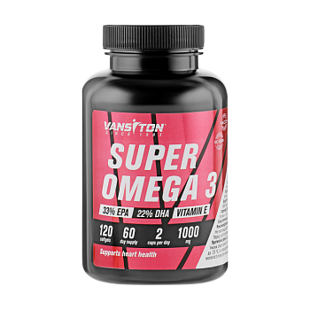 фото дієтична добавка жирні кислоти в капсулах vansiton super omega-3, 120 шт