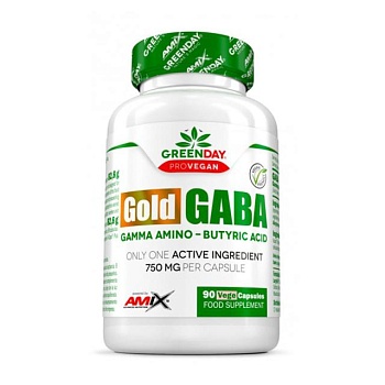 foto харчова добавка амінокислота в капсулах amix nutrition greenday provegan gold gaba гамк, 90 шт