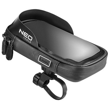 фото сумка велосипедная neo tools с держателем для смартфона, водонепроницаемая (91-001)
