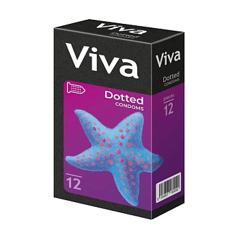 фото презервативи латексні viva крапкові, 12 шт