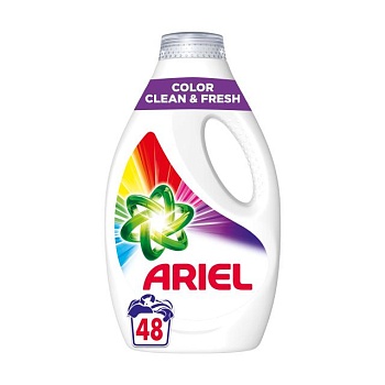 фото гель для прання ariel color clean & fresh, 48 циклів прання, 2.4 л