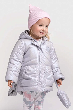 фото дитяча зимова куртка coccodrillo колір срібний