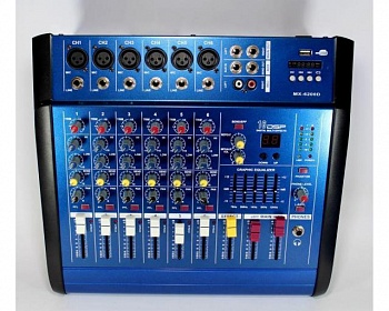 foto аудио микшер mixer bt6300d 7ch., профессиональный аудио микшерный пульт, активный микшер 7-канальный вход