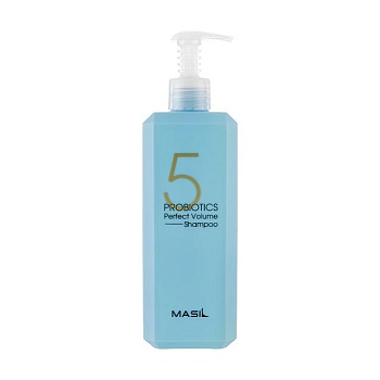 foto шампунь для об'єму волосся masil 5 probiotics perfect volume shampoo з пробіотиками, 500 мл