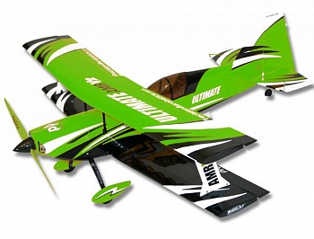 foto літак радіокерований precision aerobatics ultimate amr 1014мм kit (зелений)