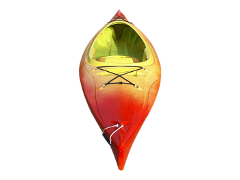 foto каяк одноместный cтеклопластиковый ukr-kayak оранжево-жёлтый