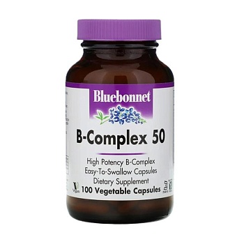 foto харчова добавка вітамінний комплекс в капсулах bluebonnet nutrition b-complex 50, 100 шт