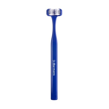 foto тристороння зубна щітка dr. barman's superbrush regular стандартна, синя, 1 шт