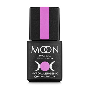 фото гель-лак moon full сolor hypoallergenic gel рolish 117 рожево-бузковий, 8 мл