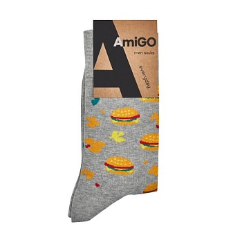 фото шкарпетки чоловічі amigo класичні, бургери, розмір 27