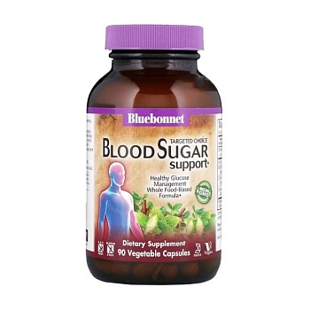 фото дієтична добавка в капсулах bluebonnet nutrition targeted choice blood sugar support контроль цукру в крові, 90 шт