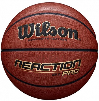 foto мяч баскетбольный wilson reaction pro размер 5 композитная кожа коричневый (wtb10139xb05)