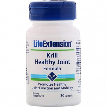 foto масло криля для здоровья суставов life extension "krill healthy joint formula" с гиалуроновой кислотой и астаксантином, 353 мг (30 капсул)