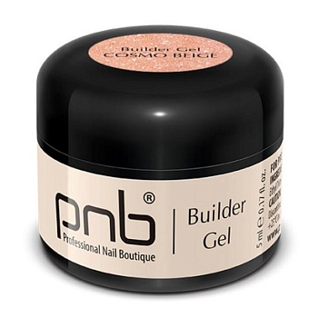 фото гель для моделювання нігтів pnb builder gel, cosmo beige, 5 мл