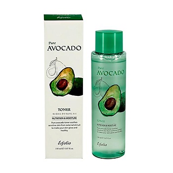 фото тонер для обличчя esfolio pure avocado toner з екстрактом авокадо, 150 мл
