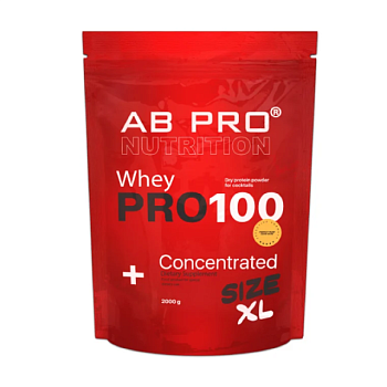 фото дієтична добавка протеїн в порошку ab pro whey pro 100 concentrated полуниця, 2 кг