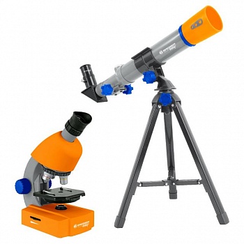 foto микроскоп bresser junior 40x-640x + телескоп 40/400 (8850900)