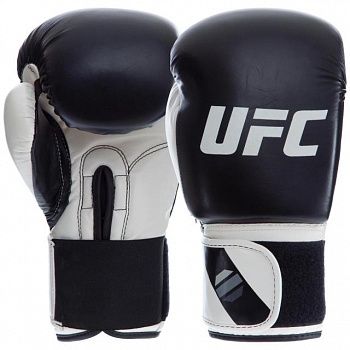foto перчатки боксерские pu на липучке ufc pro compact белый-чёрный, размер m