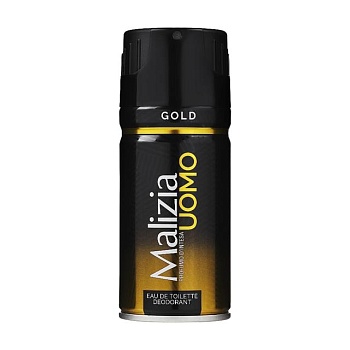 фото дезодорант-спрей malizia uomo gold deodorant чоловічий, 150 мл