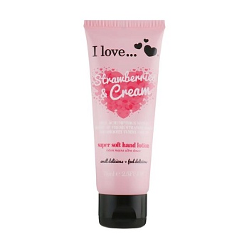 фото лосьйон для рук i love strawberries & cream super soft hand lotion, 75 мл