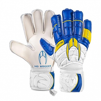 foto вратарские перчатки ho soccer primary protek flat blue, размер 8