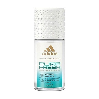 фото кульковий дезодорант adidas pure fresh 24h deodorant жіночий, 50 мл