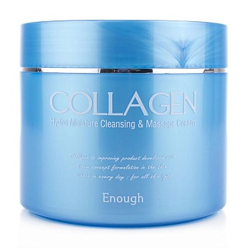 foto зволожувальний масажний крем для тіла enough collagen hydro moisture cleansing massage cream з колагеном, 300 мл