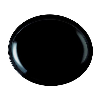 foto блюдо для стейку luminarc friends time овальне, чорне, 30 см (n2177)