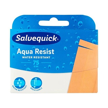 фото водостійкий пластир salvequick aqua resist 75 см, 1 шт
