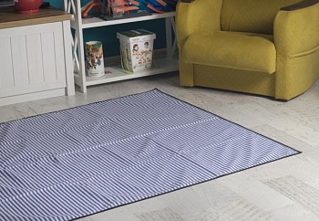 foto коврик для пикника пляжа и дома pidstylai с плотным утеплителем 150х200 см синяя полоса